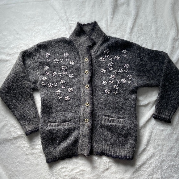 Vintage Wool Blend Chunky Cardigan NWOT - Picture 3 of 13